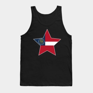 Georgia State Flag Star Tank Top